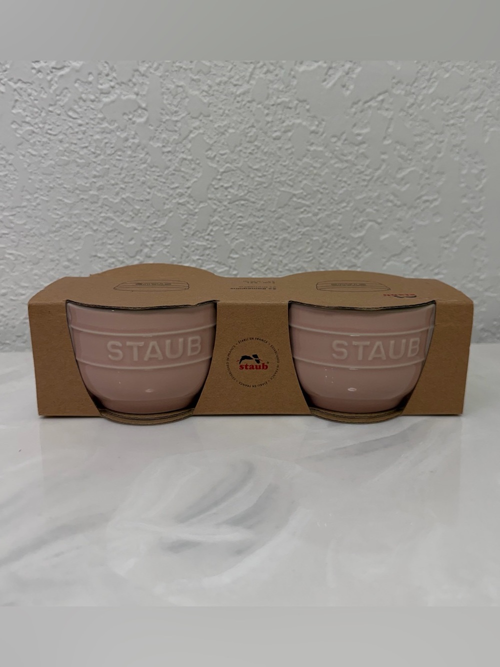 Staub Pink Ceramic Ramekin Duo